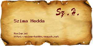Szima Hedda névjegykártya